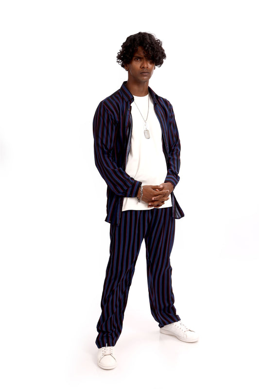 Shop BLUE & BLACK STRIPE CO-ORD SET Online in Pakistan