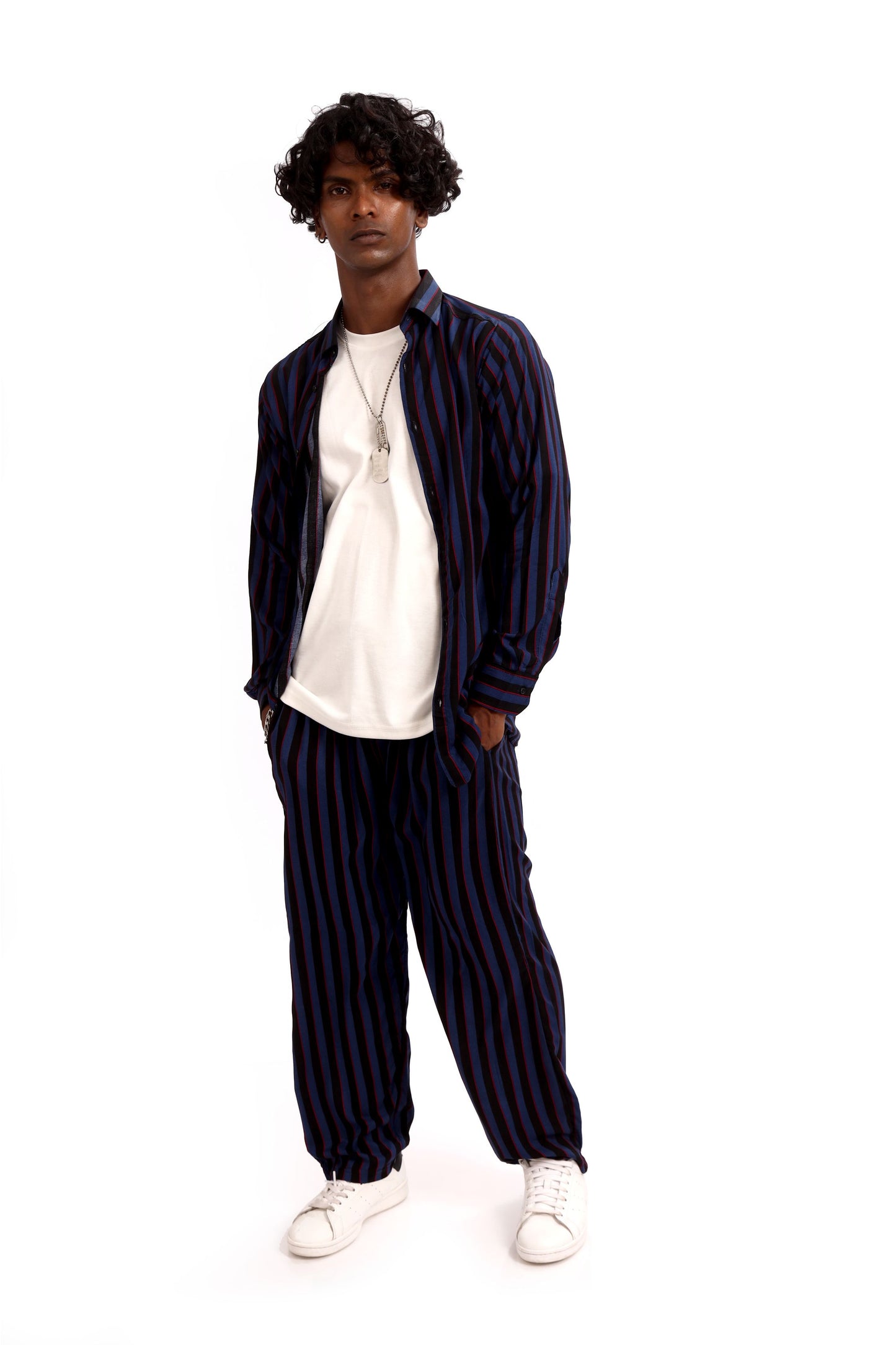 Shop BLUE & BLACK STRIPE CO-ORD SET Online in Pakistan