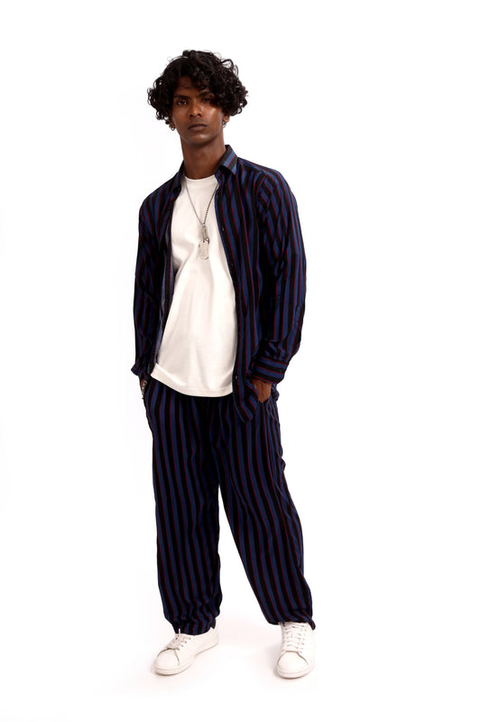 Shop BLUE & BLACK STRIPE CO-ORD SET Online in Pakistan