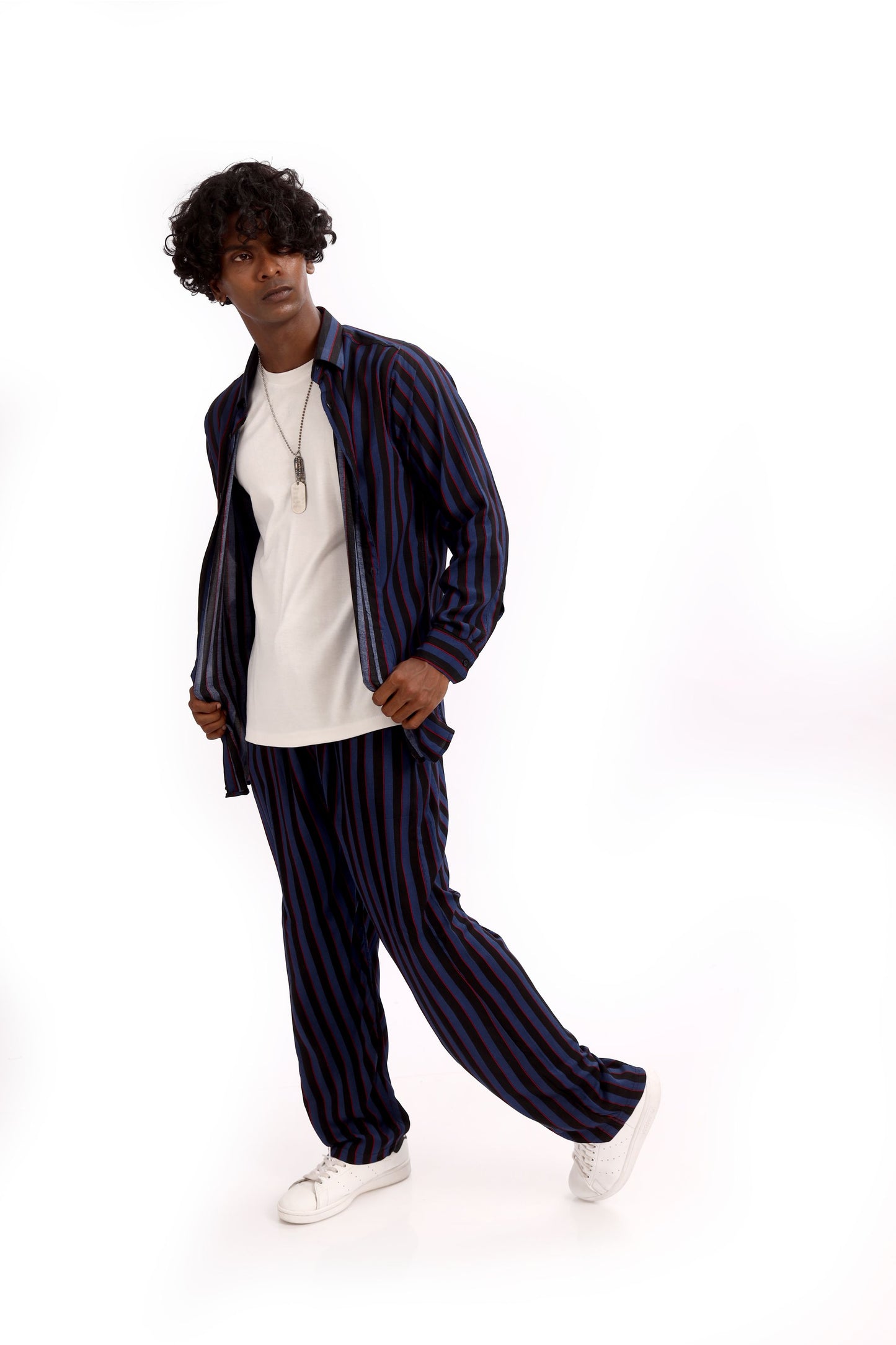 Shop BLUE & BLACK STRIPE CO-ORD SET Online in Pakistan