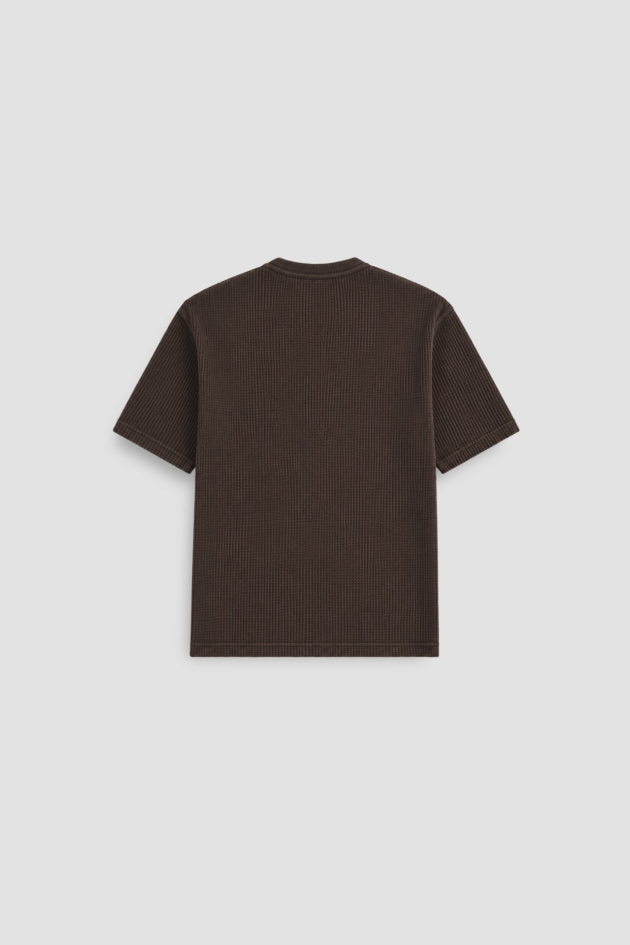 WAFFLE KNIT HENLEY T-SHIRT