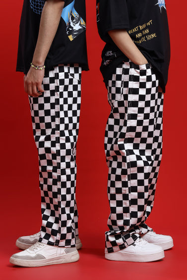 Shop BLACK & WHITE CHECKERED PANT Online in Pakistan