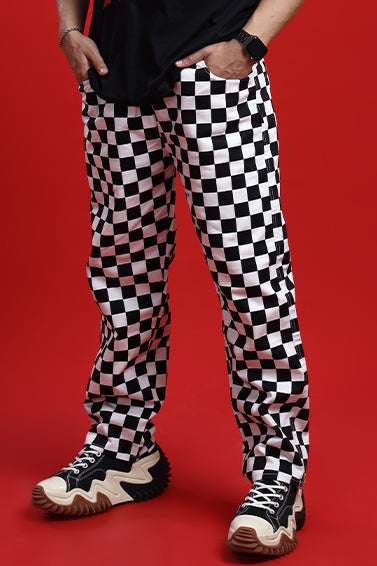 BLACK & WHITE CHECKERED PANT - Shop Now - Checkmate Atelier
