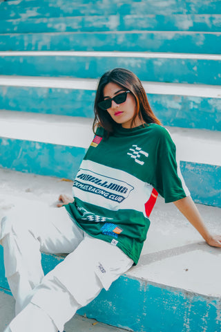 REBELLIOUS OVERSIZED T-SHIRT - GREEN - Shop Now - Checkmate Atelier