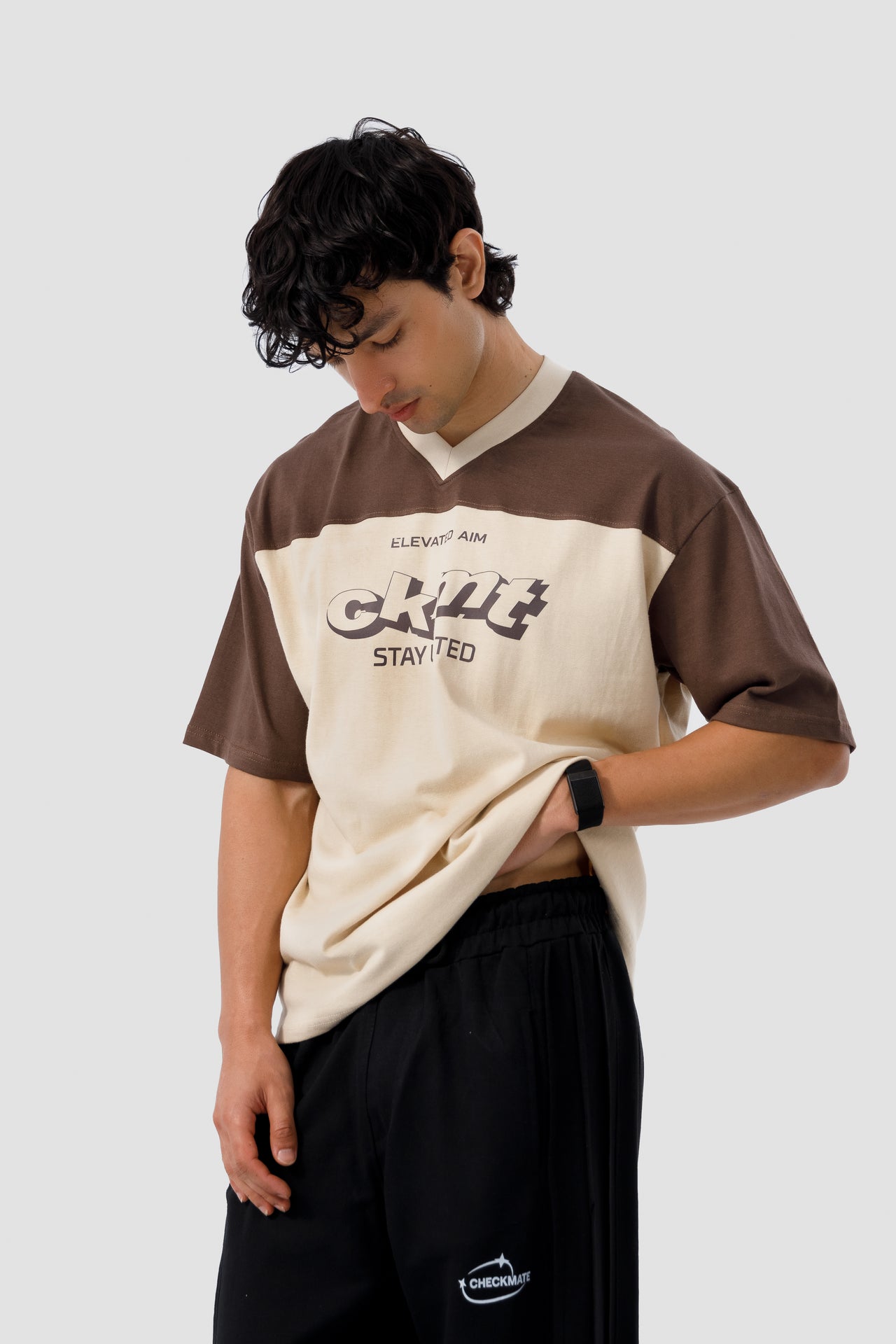 ELEVATED PANEL BROWN T-SHIRT