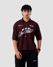 Shop RAW MAROON SCRIPT POLO Online in Pakistan