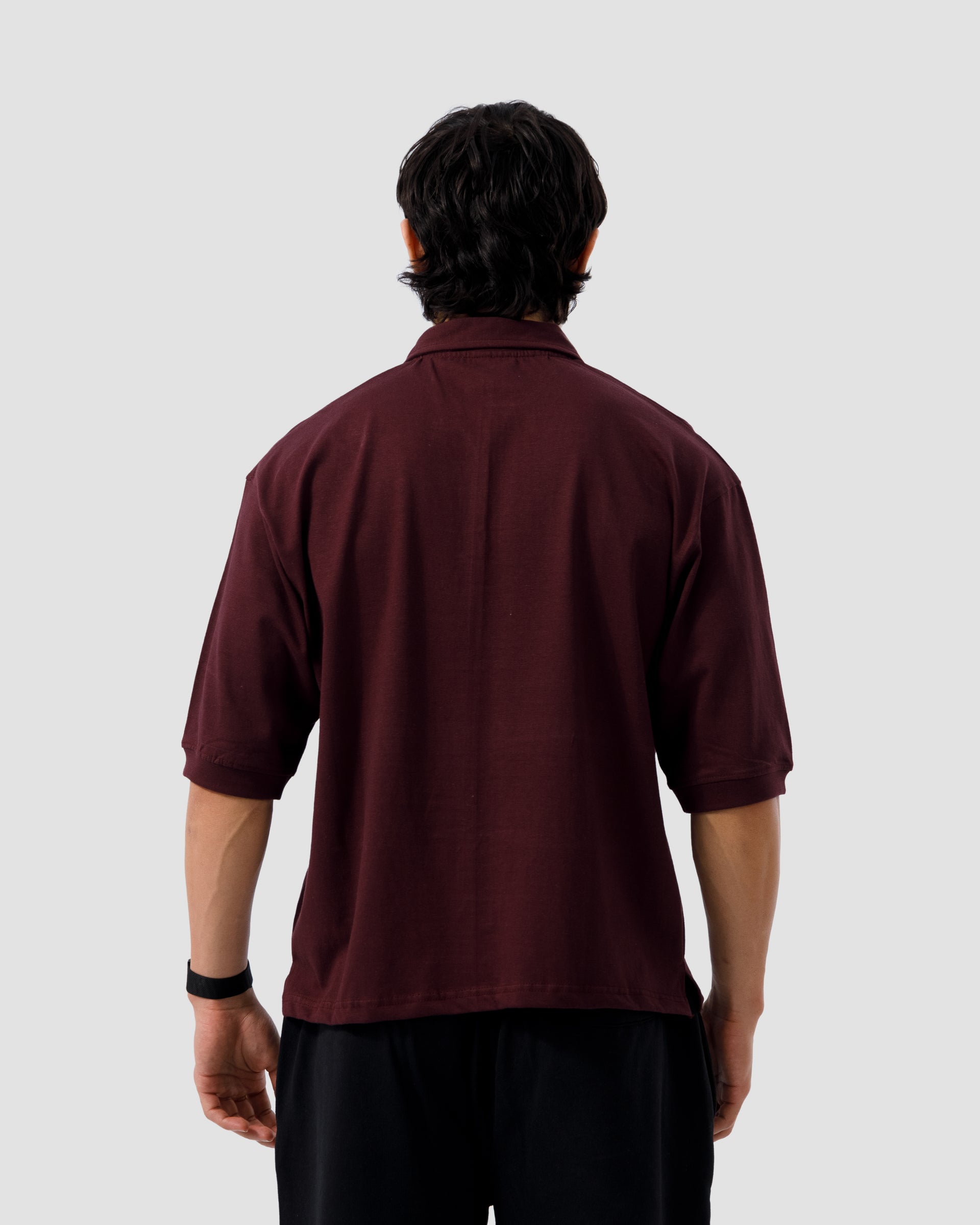 Shop RAW MAROON SCRIPT POLO Online in Pakistan
