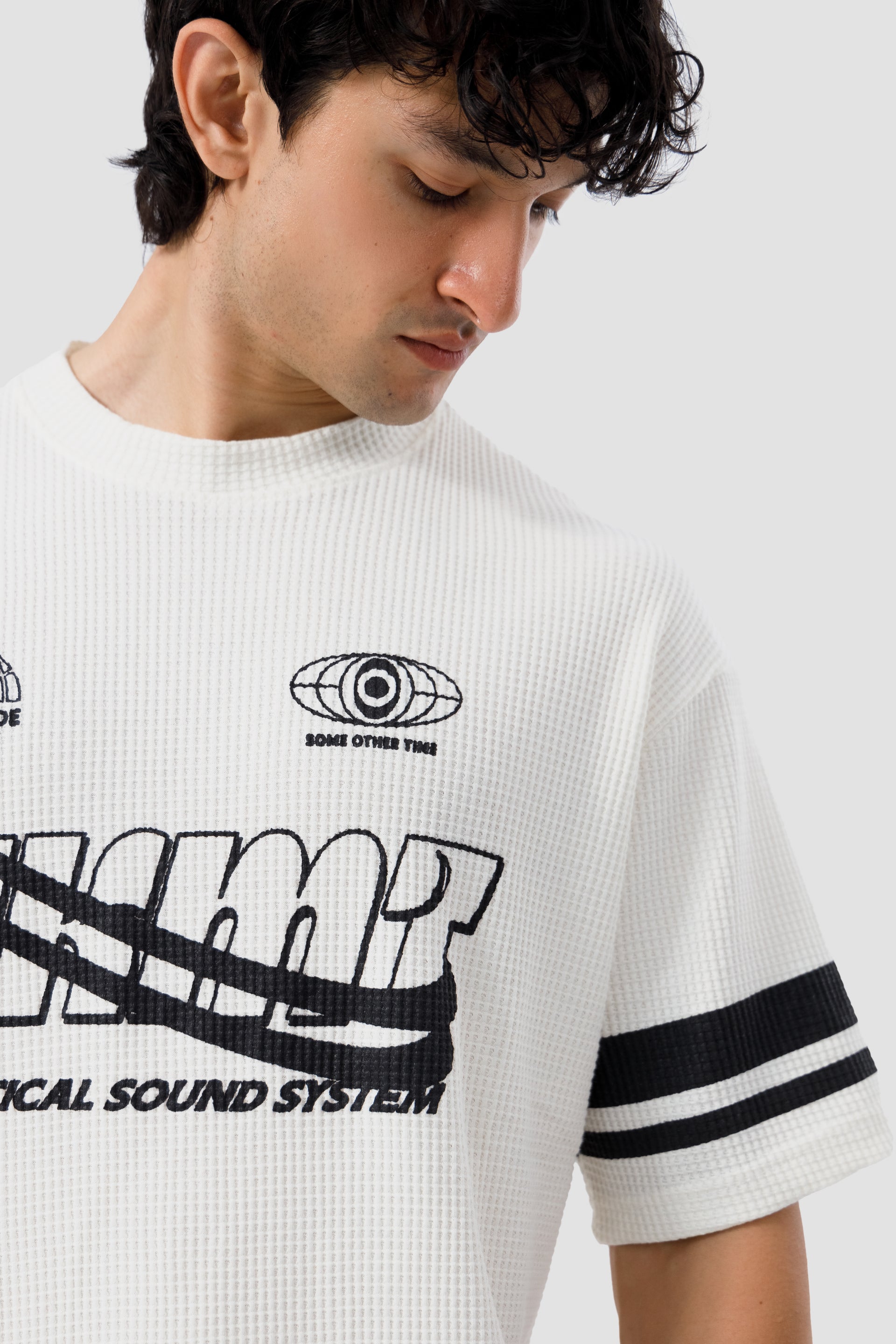 Shop WAFFLE STRIPE TEXTURE T-SHIRT Online in Pakistan