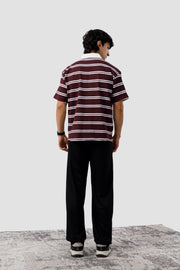 Shop MAROON STRIPE CLASSIC POLO Online in Pakistan