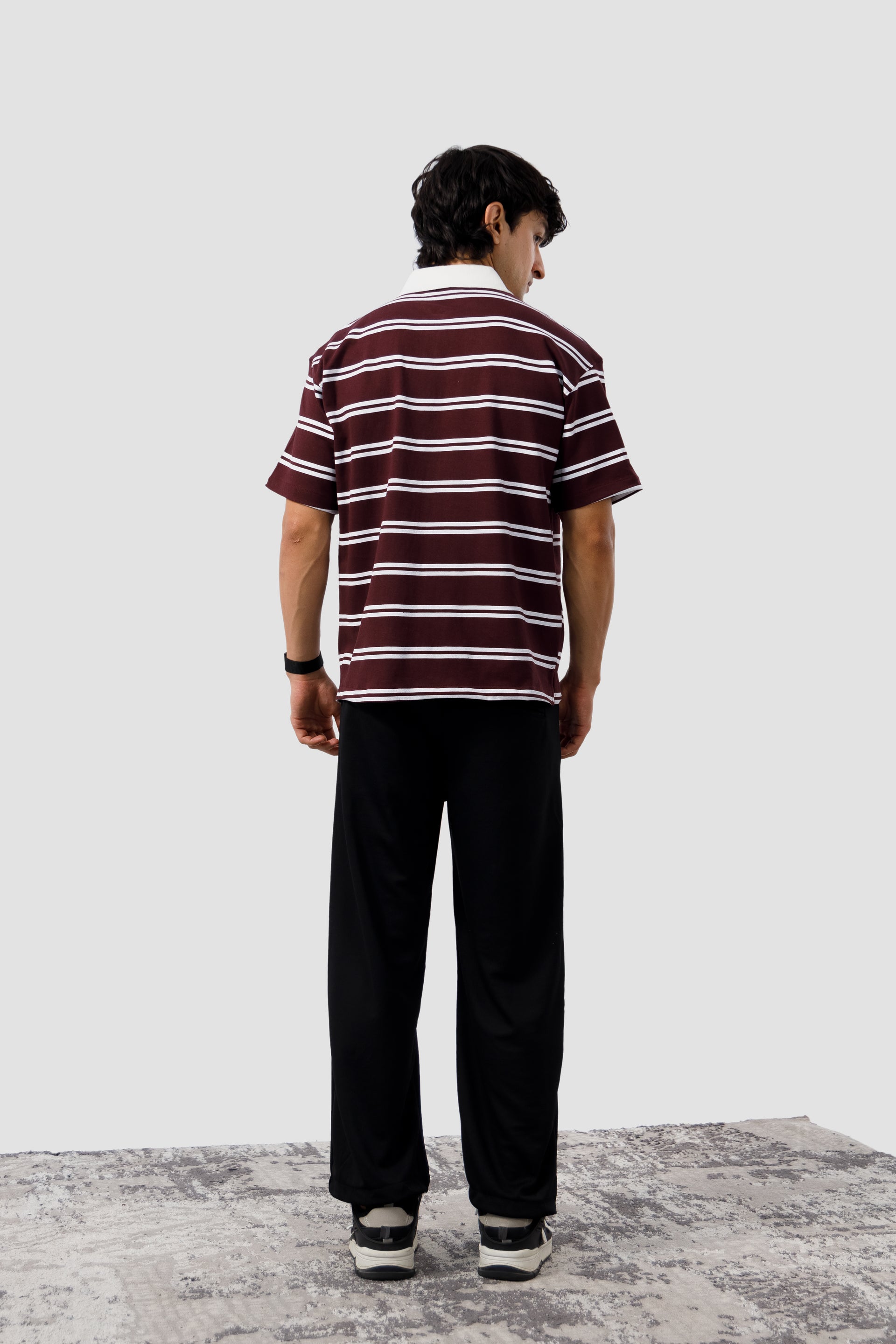 Shop MAROON STRIPE CLASSIC POLO Online in Pakistan