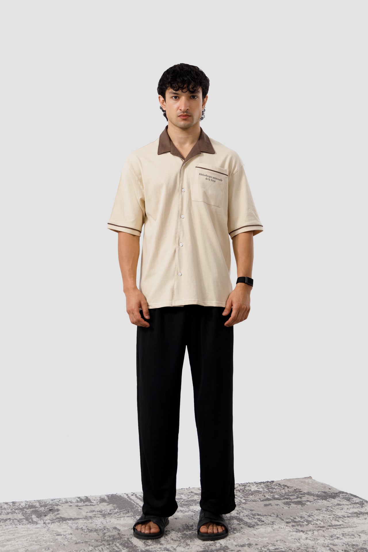 Shop BEIGE RESORT BUTTON POLO SHIRT Online in Pakistan