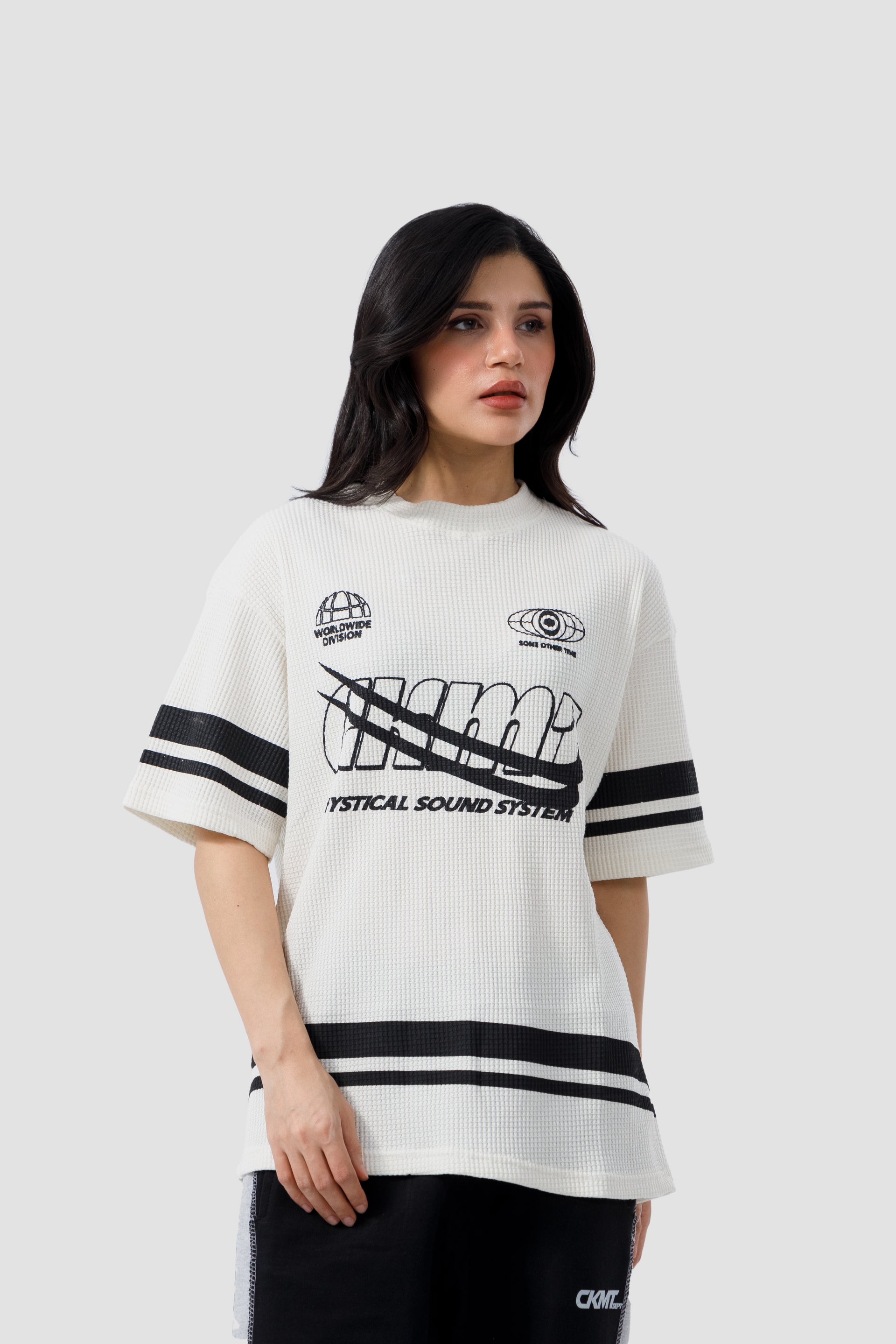 Shop WAFFLE STRIPE TEXTURE T-SHIRT Online in Pakistan