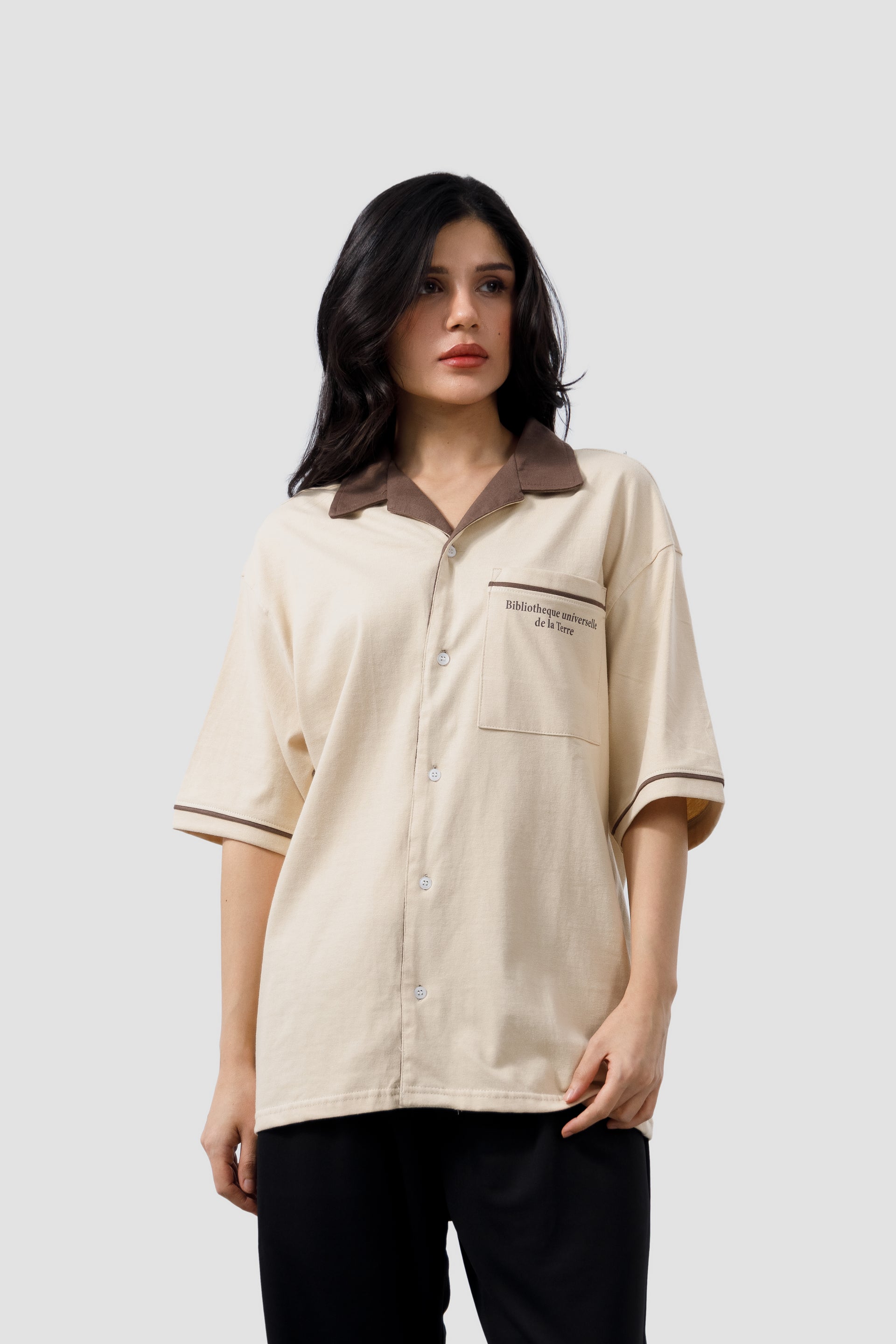 Shop BEIGE RESORT BUTTON POLO SHIRT Online in Pakistan