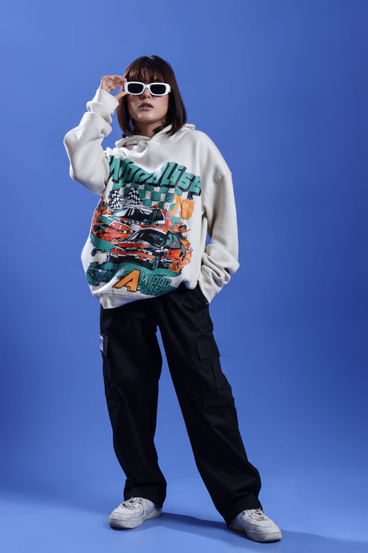Shop [MINOR FAULT] RACER OVERSIZED HOODIE Online in Pakistan