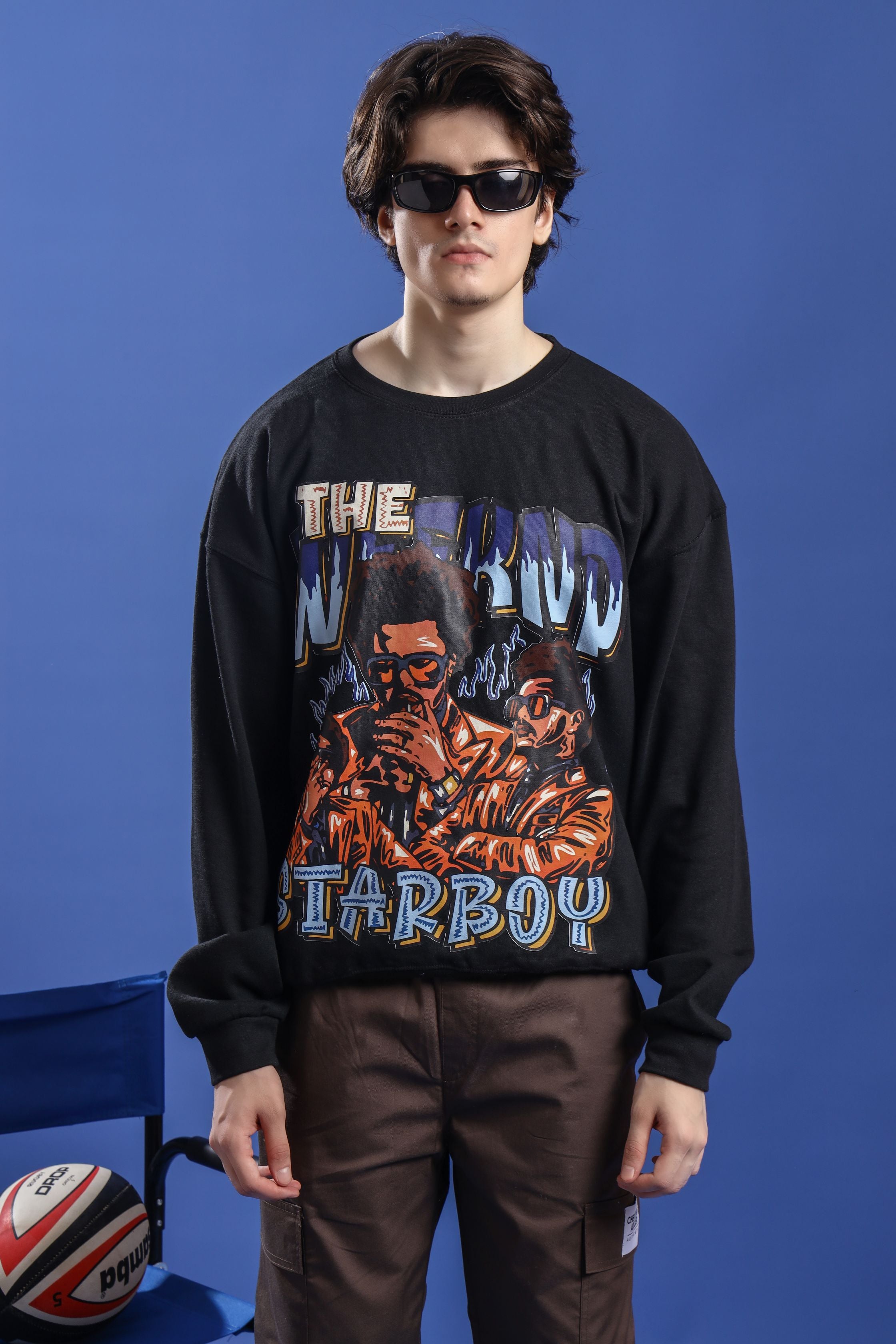 The Weeknd Starboy Oversized Hoodie With Photo Print