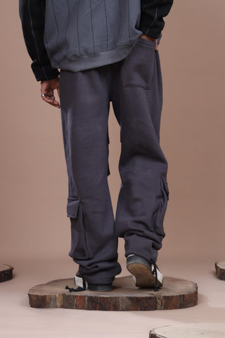 STEEL GRAY HEAVY WEIGHT CARGO TROUSER - Shop Now - Checkmate Atelier