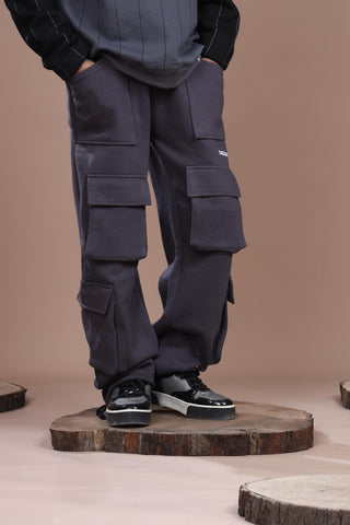 STEEL GRAY HEAVY WEIGHT CARGO TROUSER - Shop Now - Checkmate Atelier