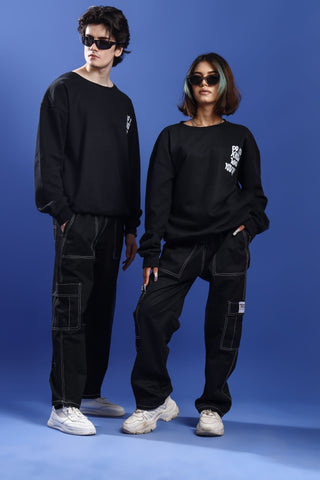 BLACK STRAIGHT CARGO PANT (WHITE LINES) - Shop Now - Checkmate Atelier