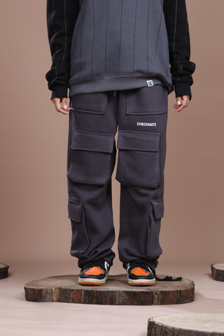 STEEL GRAY HEAVY WEIGHT CARGO TROUSER - Shop Now - Checkmate Atelier