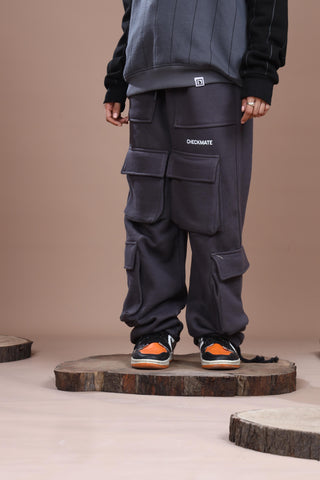 STEEL GRAY HEAVY WEIGHT CARGO TROUSER - Shop Now - Checkmate Atelier