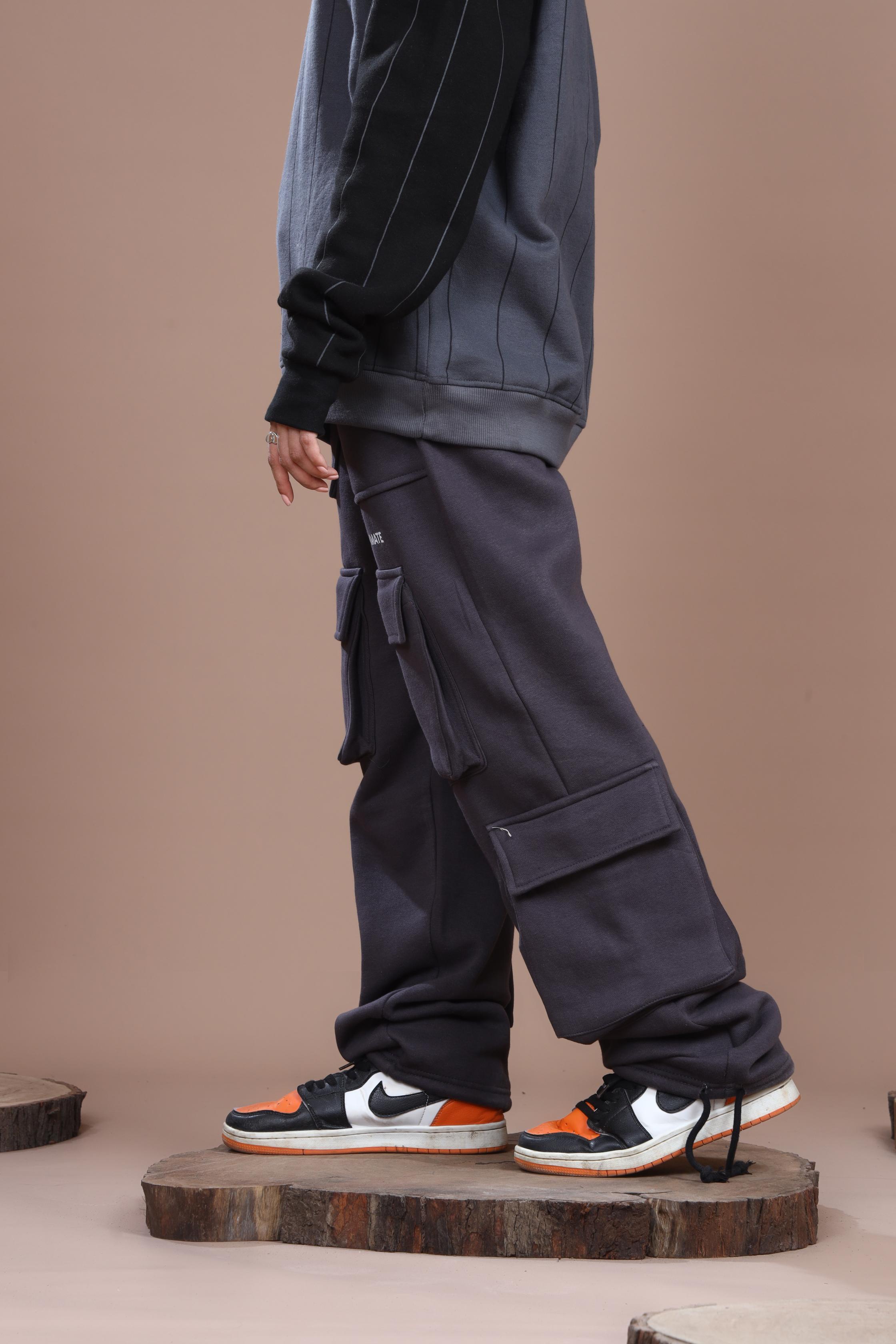 STEEL GRAY HEAVY WEIGHT CARGO TROUSER - Shop Now - Checkmate Atelier