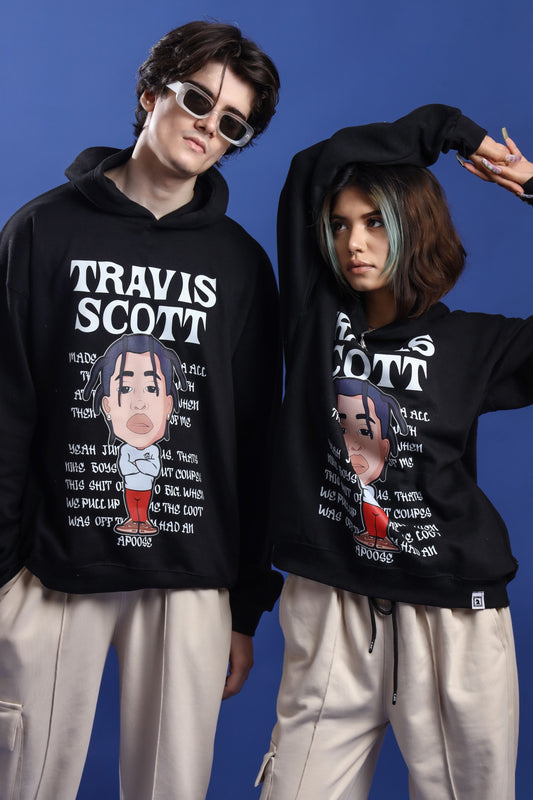 TRAVIS SCOTT LYRICS OVERSIZED HOODIE - Checkmate Atelier