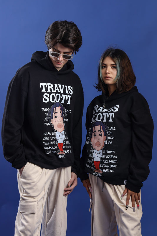 TRAVIS SCOTT LYRICS OVERSIZED HOODIE - Checkmate Atelier