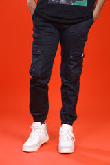 BLACK SLIM CARGO PANT