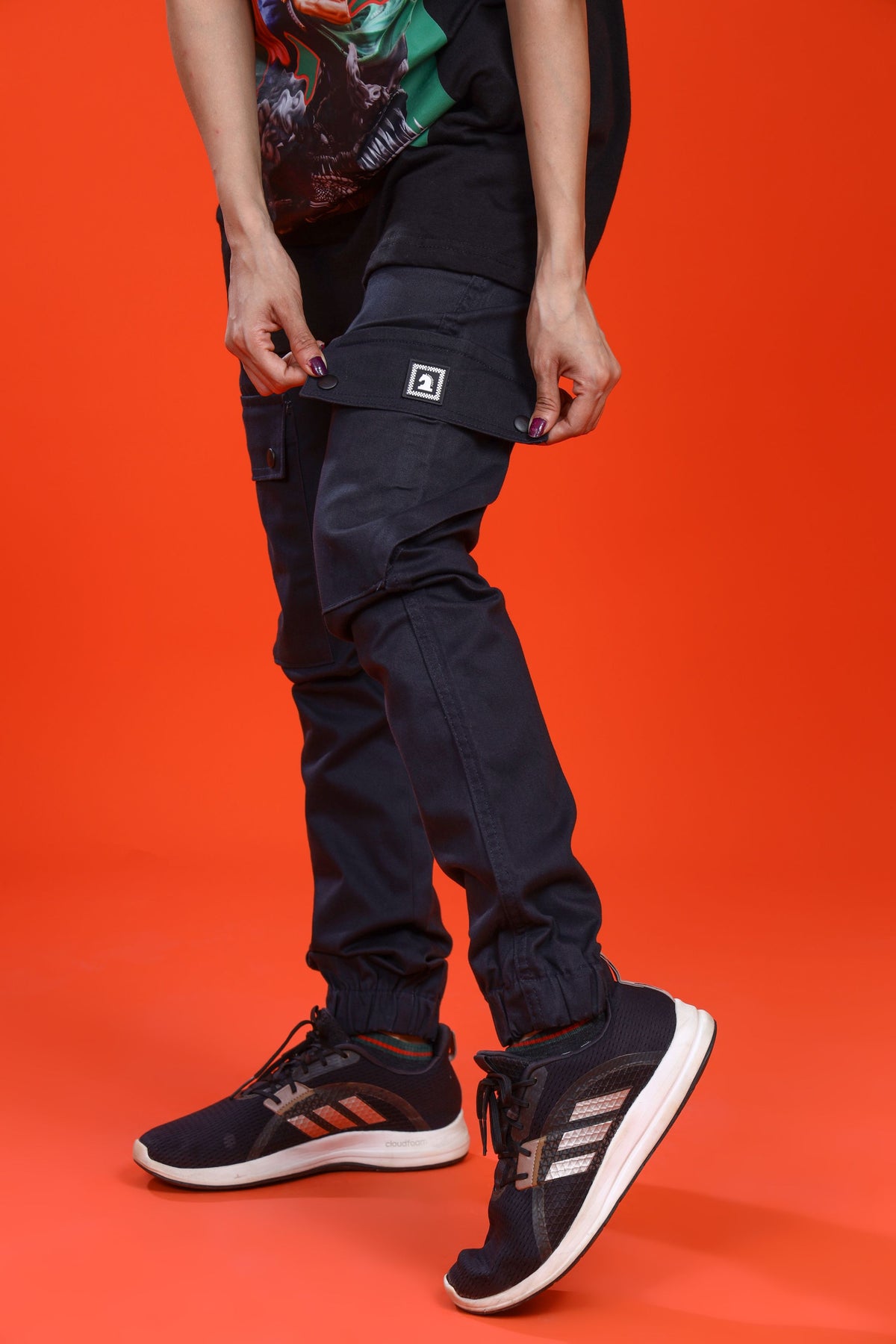 BLACK SLIM CARGO PANT