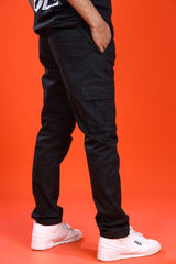 BLACK STRAIGHT CARGO PANT