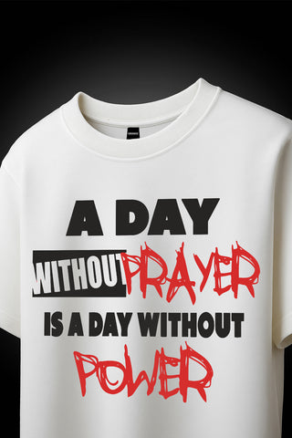 PRAY OVERSIZED T-SHIRT - Checkmate Atelier