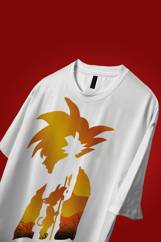 [MINOR FAULT] JOURNEY OF GOKU OVERSIZED T-SHIRT - Shop Now - Checkmate Atelier