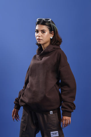 BROWN OVERSIZED HOODIE - Shop Now - Checkmate Atelier