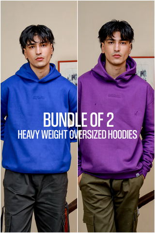 BUNDLE OF 2 HEAVY WEIGHT OVERSIZED HOODIES - Shop Now - Checkmate Atelier