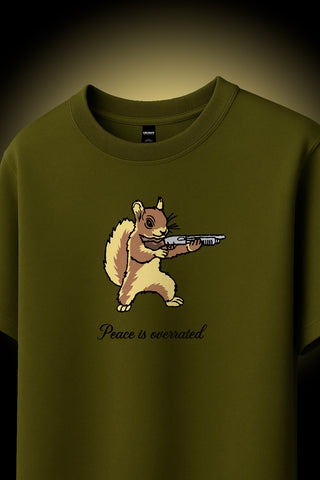 PEACE IS OVERRATED OVERSIZED T-SHIRT - Checkmate Atelier