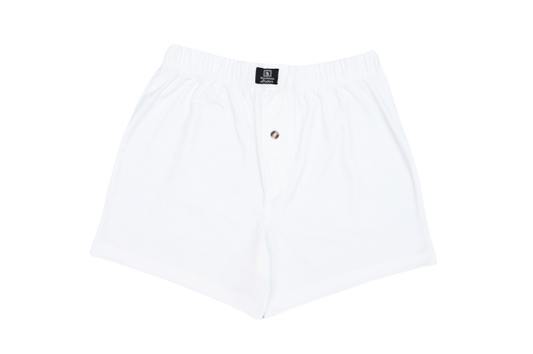 White Boxer Shorts - M - Checkmate Atelier