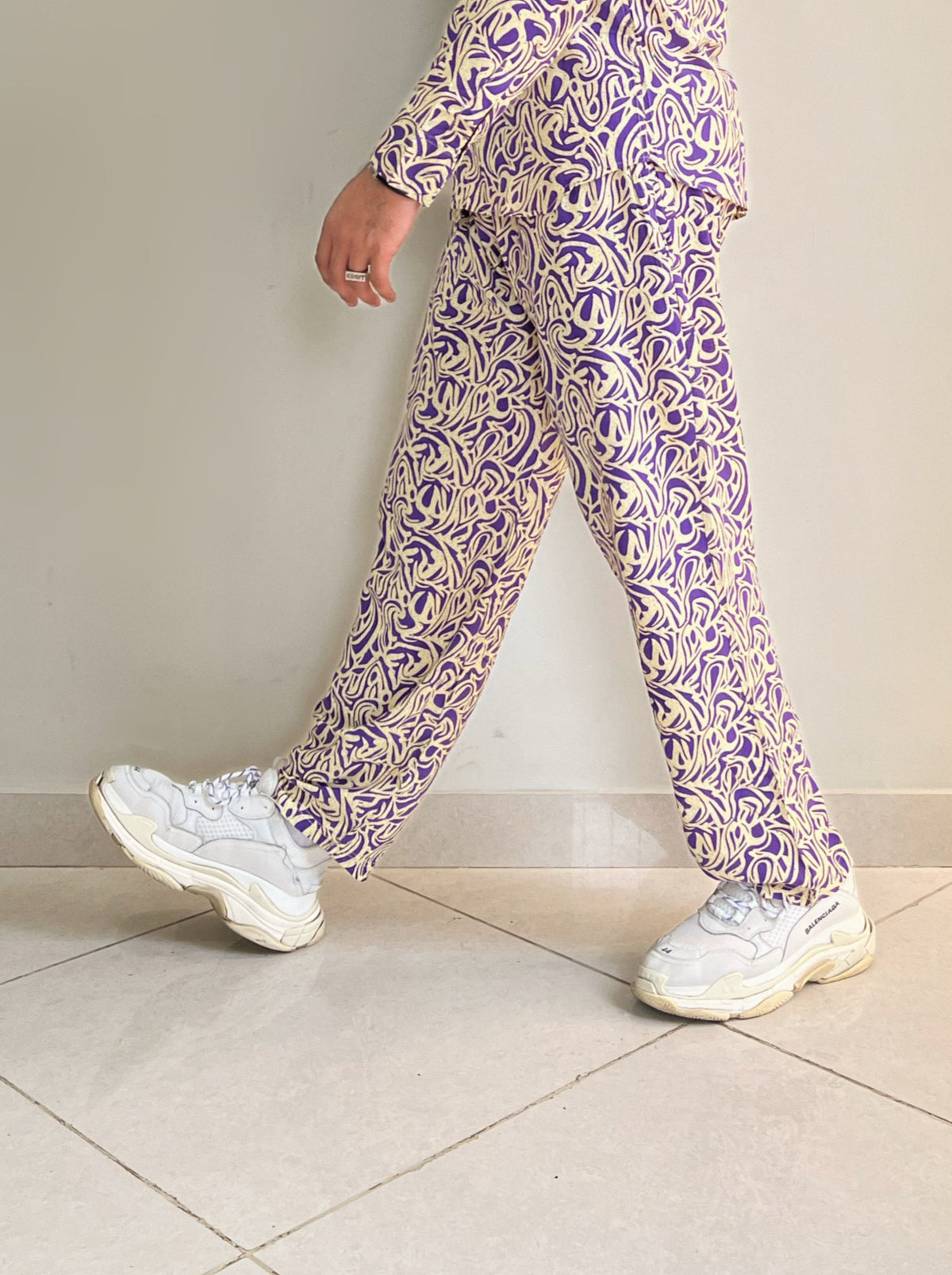 Purple Abstract Pant