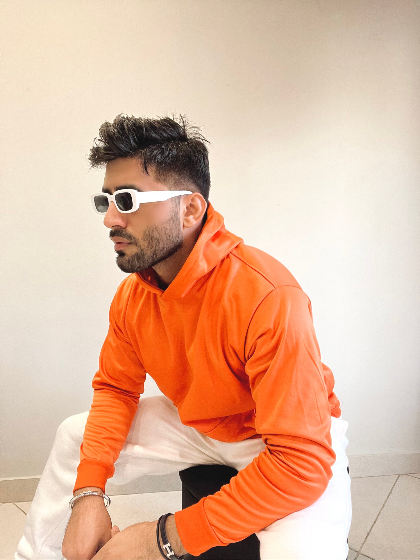 Shop Orange Drop Shoulder Hoodie - UNISEX Online in Pakistan