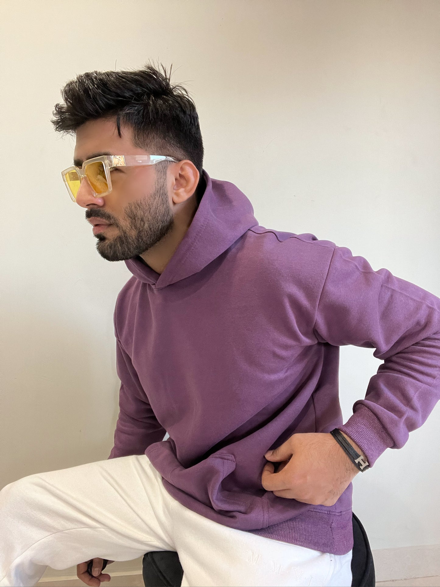 Shop Dark Purple Drop Shoulder Hoodie - UNISEX Online in Pakistan