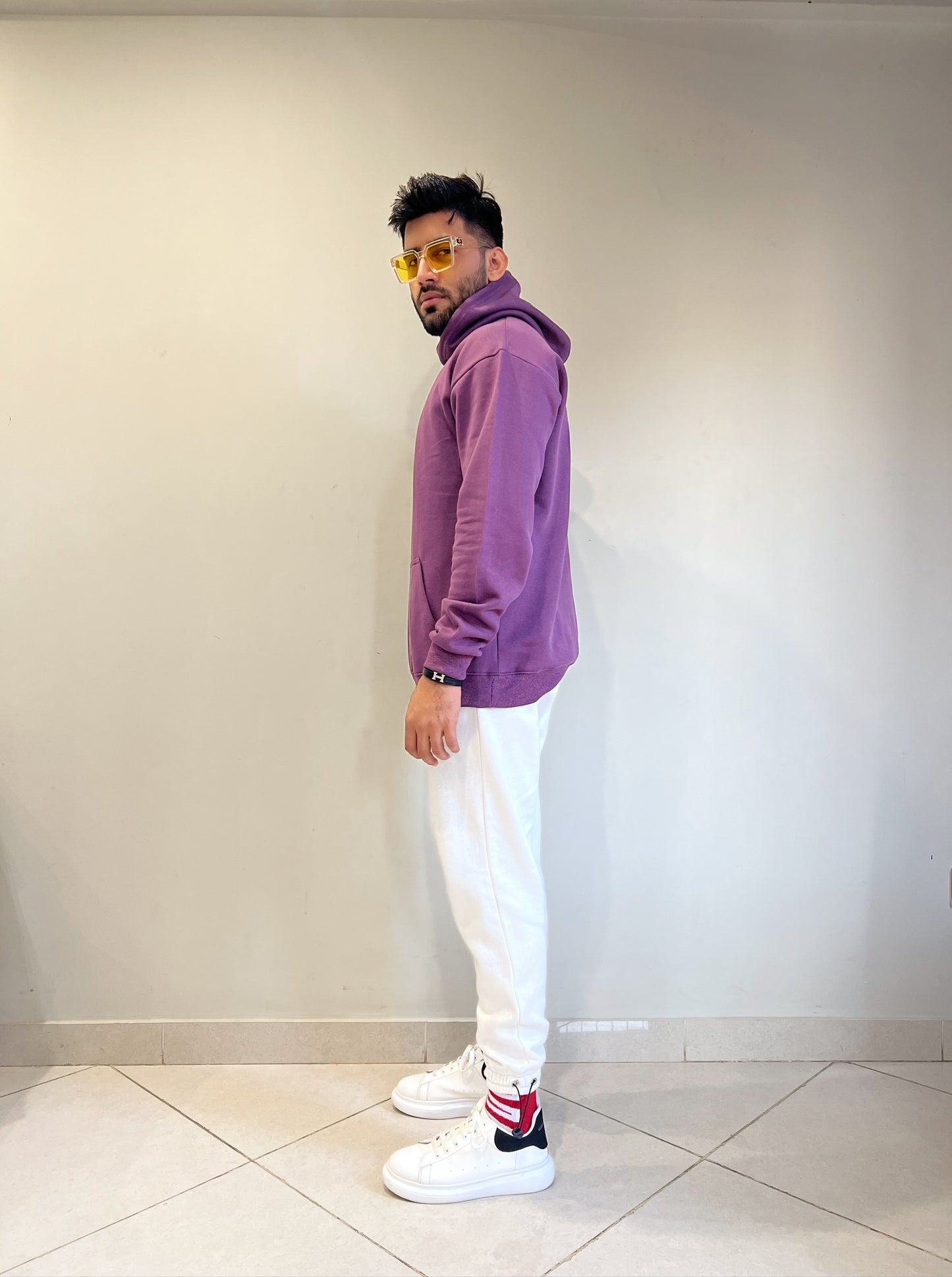 Shop Dark Purple Drop Shoulder Hoodie - UNISEX Online in Pakistan