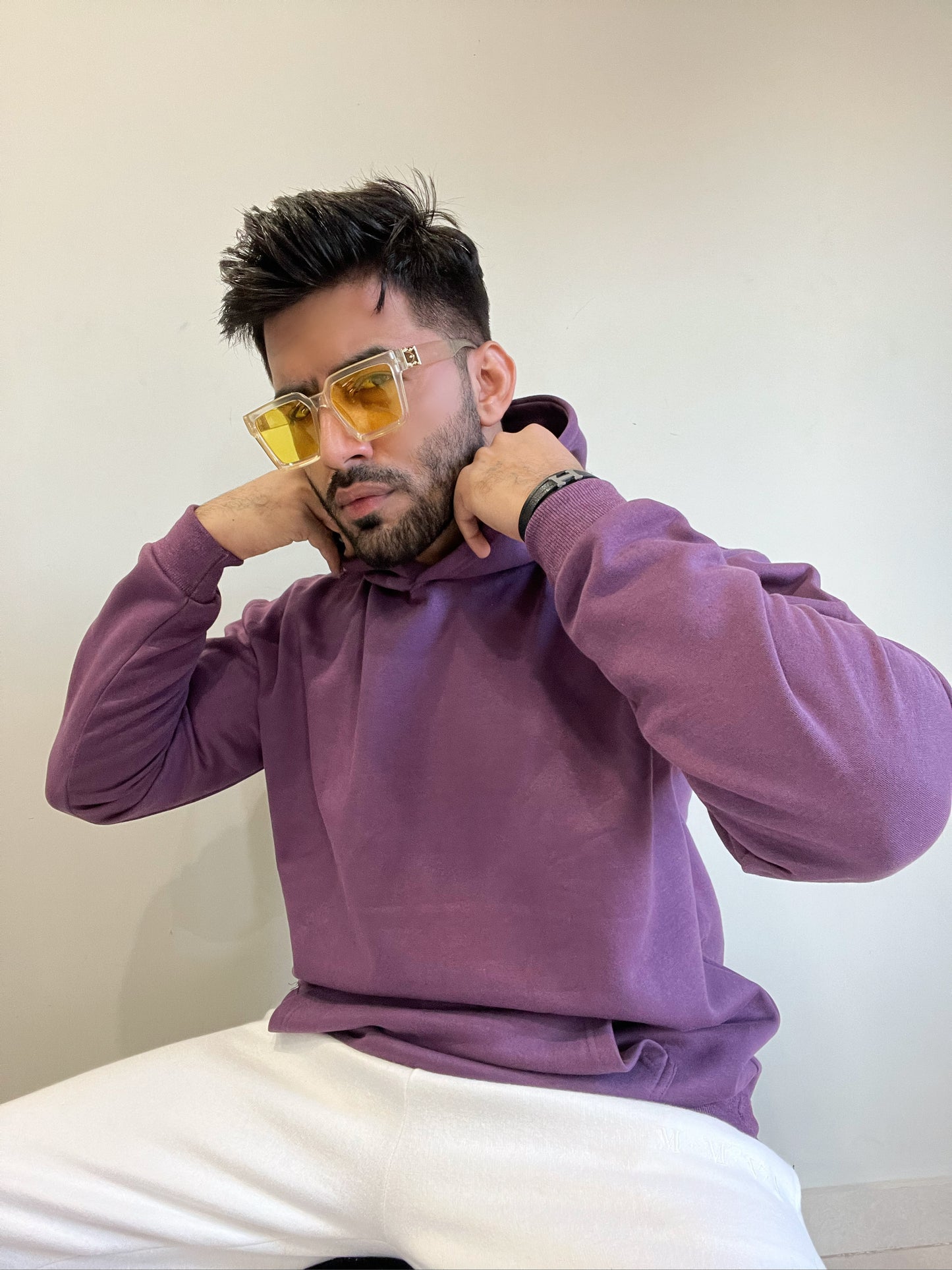 Shop Dark Purple Drop Shoulder Hoodie - UNISEX Online in Pakistan