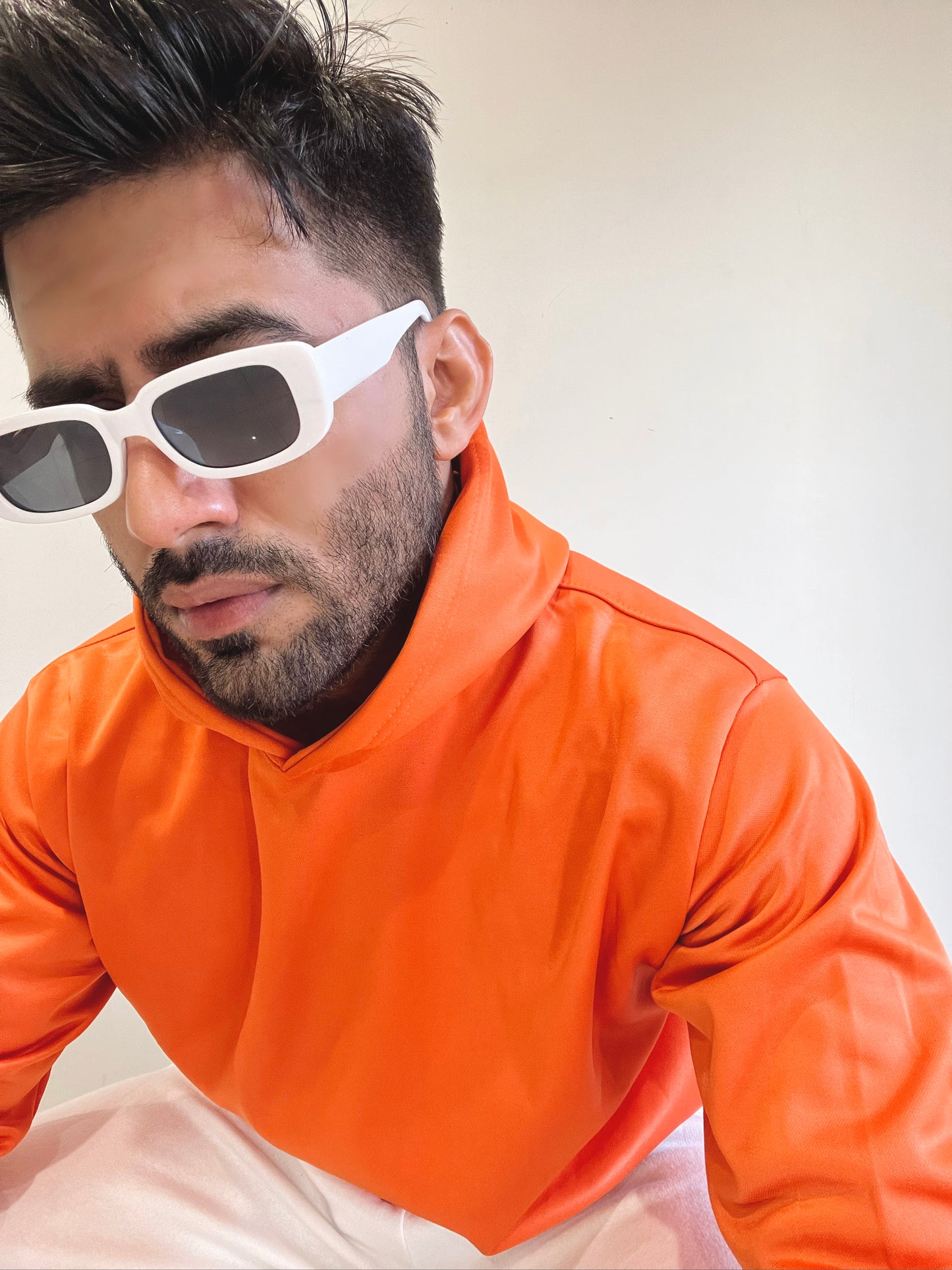 Shop Orange Drop Shoulder Hoodie - UNISEX Online in Pakistan