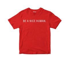 NICE HUMAN RED B&W T-Shirt