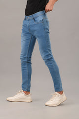 Deep Blue Skinny Fit Jeans - Checkmate Atelier - Official Online Store
