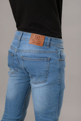 Deep Blue Skinny Fit Jeans - Checkmate Atelier - Official Online Store