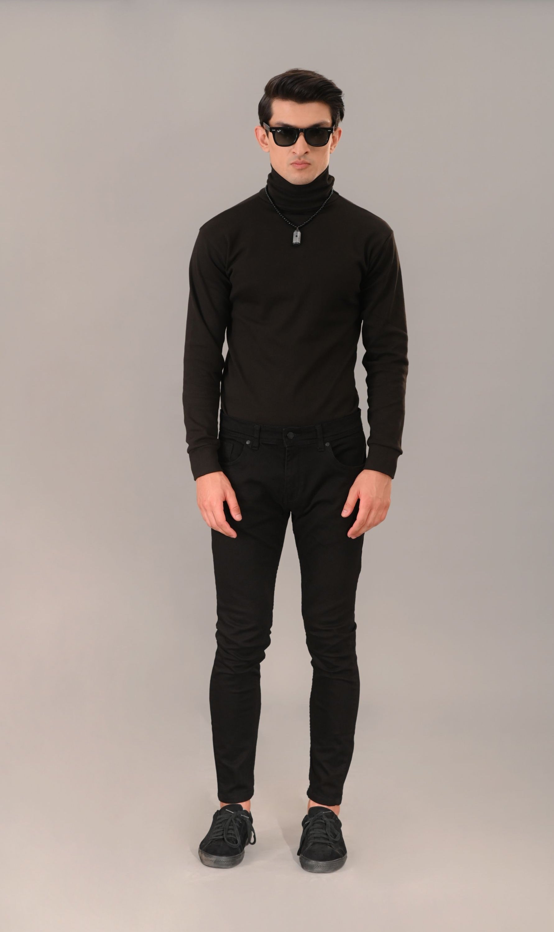 Black Skinny Fit Jeans - Checkmate Atelier - Official Online Store