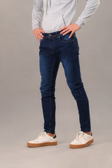 Navy Blue Skinny Fit Jeans - Checkmate Atelier - Official Online Store