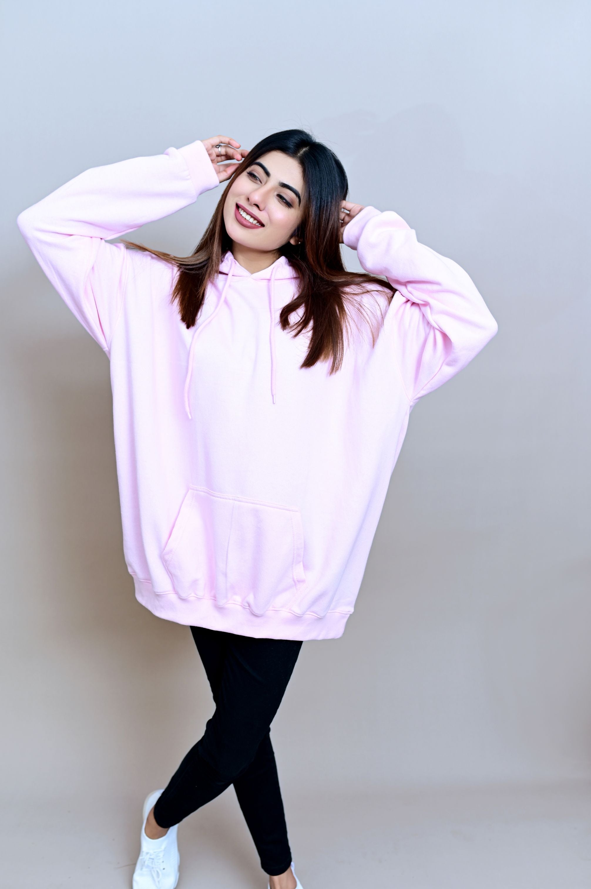 Pink Over Sized Hoodie - W - Checkmate Atelier - Official Online Store
