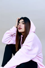 Pink Over Sized Hoodie - W - Checkmate Atelier - Official Online Store