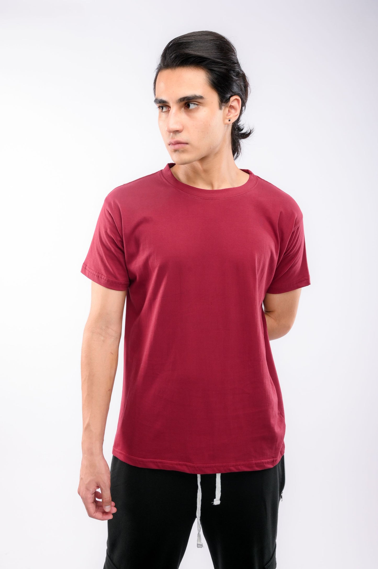 Shop Maroon Round Neck T-Shirt Online in Pakistan